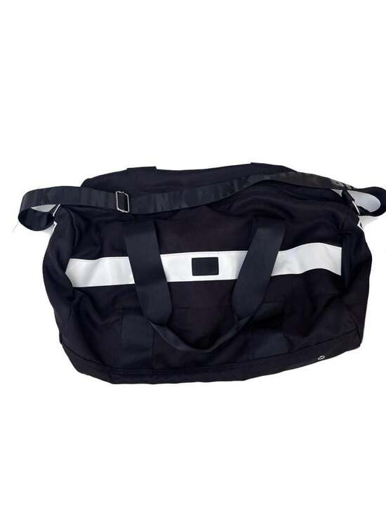 Victoria's Secret PINK Black Duffle Gym Bag with Reflective Stripe - Picture 4 of 11